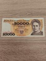 20 000 zloty Polen 1989 jaar, Postzegels en Munten, Bankbiljetten | Europa | Niet-Eurobiljetten, Ophalen of Verzenden, Polen, Los biljet