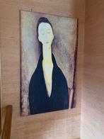 Modigliani kopie op doek gespannen, Antiek en Kunst, Kunst | Schilderijen | Modern, Ophalen