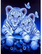 Diamond Painting set Welpen 20x30cm, Verzenden, Nieuw, Knutselwerk