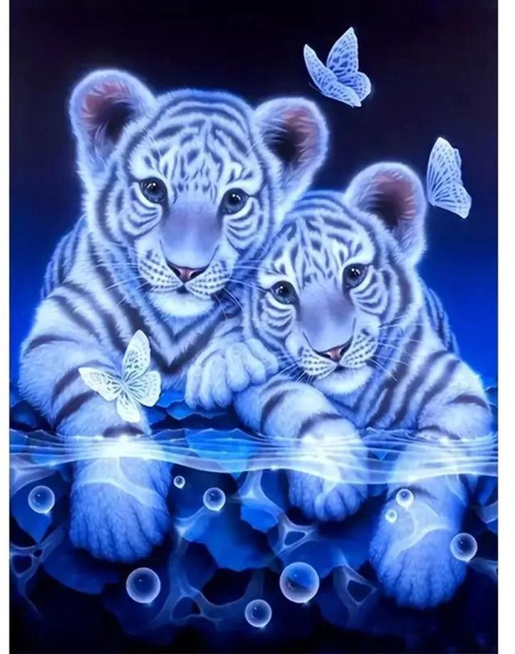 Diamond Painting set Welpen 20x30cm, Hobby en Vrije tijd, Knutselen, Nieuw, Knutselwerk, Verzenden