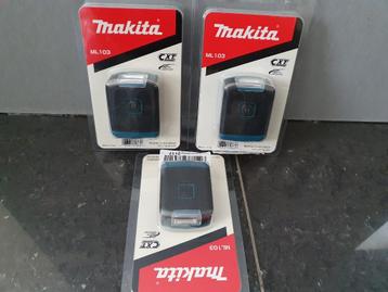 eBay Makita Ml103 Max CXT Lithium-Ion sans fil LED Lampe de, Enlèvement ou Envoi, Neuf, Batterie