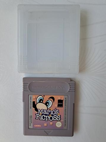 Mario's picross gameboy-spel met hoesje. FAH. Nikkel
