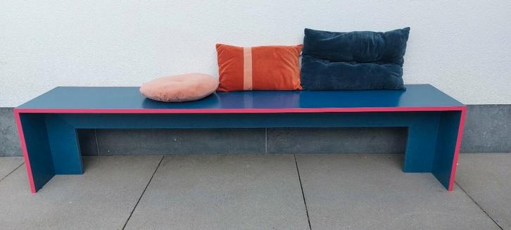 Canapé en MDF bleu, Maison & Meubles, Chaises, Comme neuf, Une, Bois, Bleu, Enlèvement