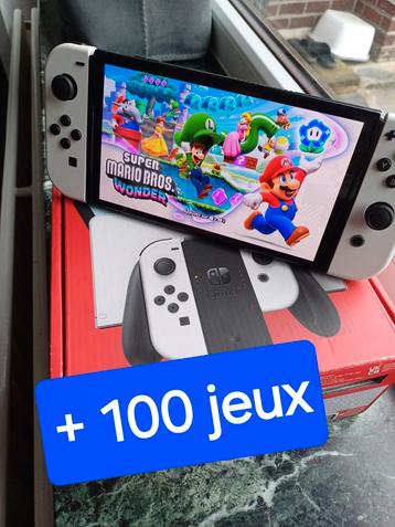 Nintendo Switch Oled + 100 jeux + Sd 256gb