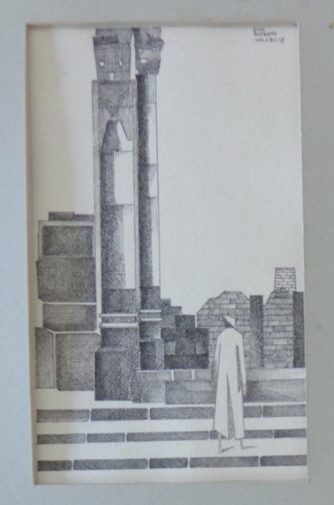 PAUL DUFRANE / VOLUBILIS / ORIGINEEL WERK / 42x32cm / KADER, Antiek en Kunst, Kunst | Schilderijen | Modern, Ophalen of Verzenden