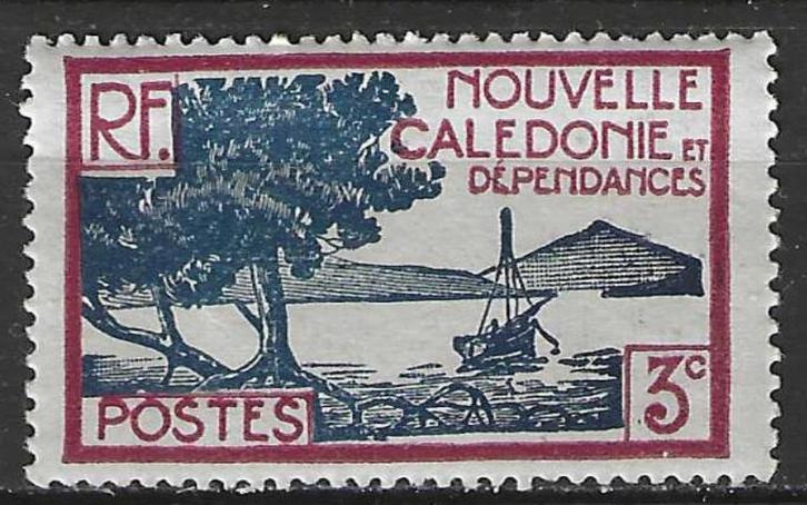 Nieuw Caledonie 1939/1940 - Yvert 180 - Paletuviers 3c. (PF), Postzegels en Munten, Postzegels | Amerika, Verzenden