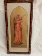 Italiaanse religieuze chromogravure van Heinrich Lefler 1900, Ophalen