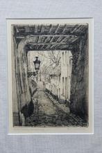 ets/ Romain Malfliet/ Mechelen/Waterstraatje/beperkte oplage, Antiek en Kunst, Kunst | Etsen en Gravures, Ophalen of Verzenden