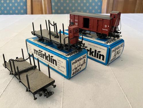 Marklin set van 3 goederenwagens 4695 4697 , ..., Hobby & Loisirs créatifs, Trains miniatures | HO, Enlèvement ou Envoi