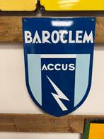 BAROCLEM Accus emaille reclamebord, Verzamelen, Ophalen of Verzenden, Gebruikt, Reclamebord