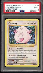 Chansey Holo PSA 9 - 70/108 - XY - Evolutions 2016, Verzenden, Zo goed als nieuw, Losse kaart, Foil