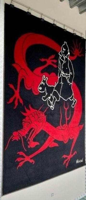 Tapis Tintin, le grand dragon rouge ( 165 X 230 cm ) de 1994 beschikbaar voor biedingen