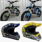 Dirtbike Pitbike Crossmotor 125cc + Helm Naar KEUZE NIEUW, Neuf, 4 vitesses, 125 cm³, Enlèvement