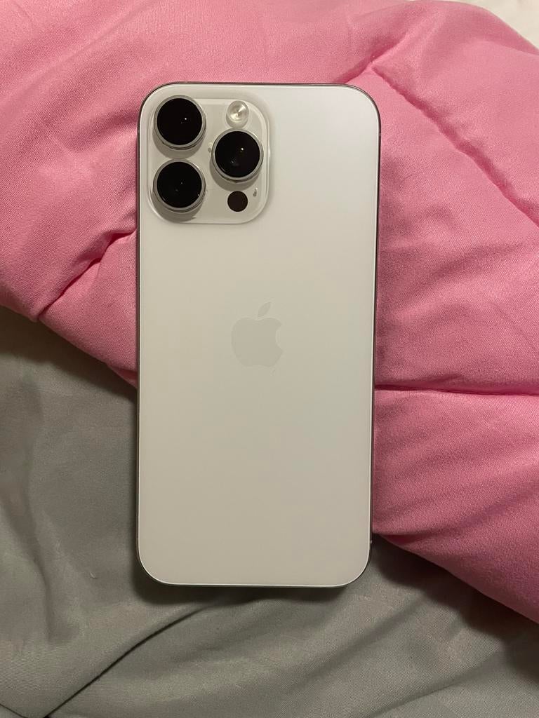 Iphone 16pro max 256gb blanc, Telecommunicatie, Mobiele telefoons | Apple iPhone, 92 %, Gebruikt, Wit, IPhone 16 Pro Max