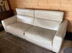 Natuzzi relaxseat, 3-zit (licht beige), Huis en Inrichting, 100 tot 125 cm, Gebruikt, Leer, Ophalen