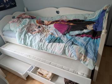 Supermooi romantisch bed met hartje+logeerbed&valbescherming, Enlèvement, Comme neuf