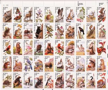AMERICAN WILDLIFE 1987 50 X 22 Cent  beschikbaar voor biedingen