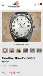 zilveren paardenmerkhorloge voor dames, Ophalen