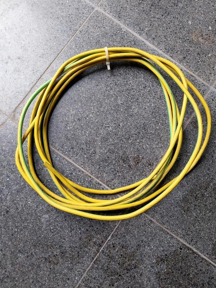 6 meter aardingsdraad 16mm2., Doe-het-zelf en Bouw, Elektriciteit en Kabels, Zo goed als nieuw, Ophalen