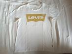 T-shirt Levi's blanc taille S écriture dorée, Enfants & Bébés, Garçon ou Fille, Enlèvement ou Envoi, Autres types, Utilisé