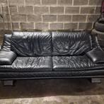 leder zetel te koop, Ophalen, Gebruikt, Driepersoons, Leer