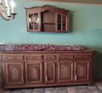Meuble bahut en chêne. 5 portes + 5 tiroirs + vitrine, Antiquités & Art, Enlèvement