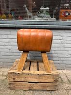 Tabouret/pouf/Turnbok vintage, Maison & Meubles, Enlèvement, Comme neuf, Bois