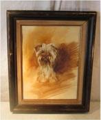 Œuvre magnifiquement peinte « Puffy the Hond », signée, Enlèvement ou Envoi