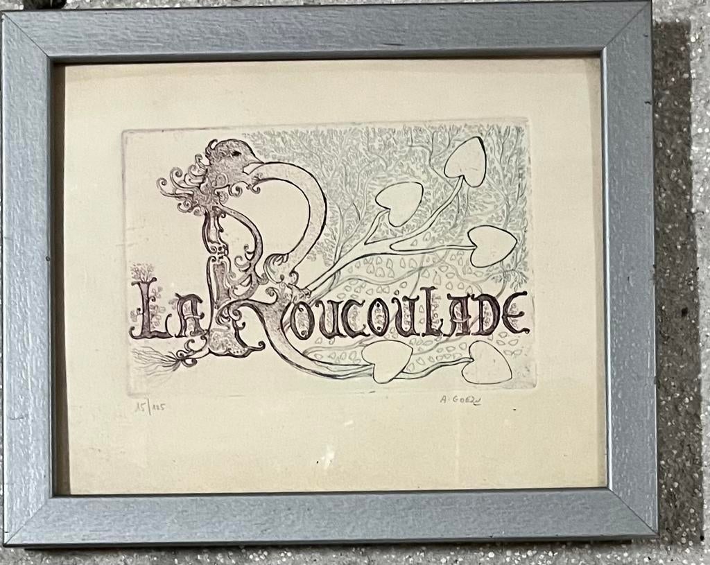 André GOEZU, lithografie, Antiek en Kunst, Ophalen