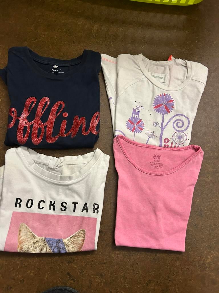 4 stuk meisje t shirt met korte mouwen, Kinderen en Baby's, Kinderkleding | Overige, Ophalen, Meisje