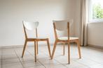 Set van 2 vintage IKEA stoelen – hout & wit - Gebruikt, Huis en Inrichting, Stoelen, Ophalen, Gebruikt, Twee, Wit