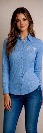 Gaastra damesblouse lichtblauw met fijne strepen, Vêtements | Femmes, Blouses & Tuniques, Enlèvement ou Envoi, Taille 36 (S)