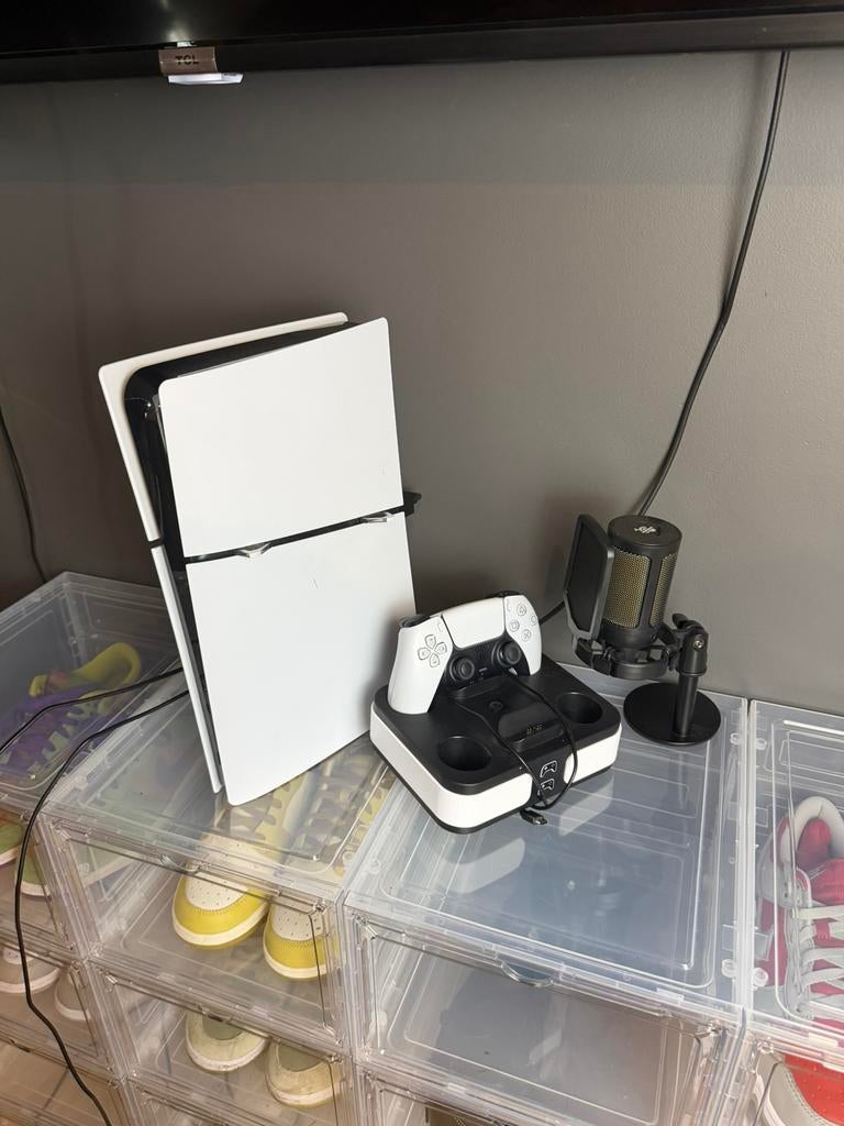 Playstation 5 slim avec 1 manette et station de charge, Ophalen, Zo goed als nieuw