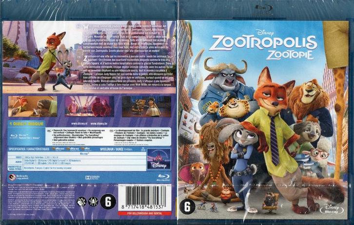 zootopie (zootopia) (blu-ray) neuf , cello, CD & DVD, Blu-ray, Neuf, dans son emballage, Dessins animés et Film d'animation, Enlèvement ou Envoi