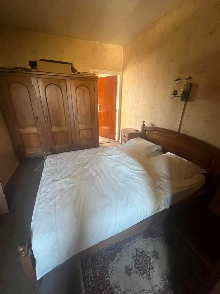 Prachtige Massief Eiken kleerkast en nachtkastjes, Avec tablette(s), 150 à 200 cm, Comme neuf, Landelijk