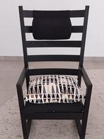 Fauteuil à bascule IKEA Värmö-couleur noire-coussins incl., Maison & Meubles, Moins de 75 cm, Modern - landelijk, Comme neuf, Enlèvement