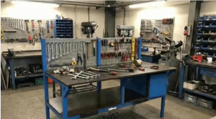 Professionele magazijntafel, werkbank,, Bricolage & Construction, Établis, Utilisé, Enlèvement