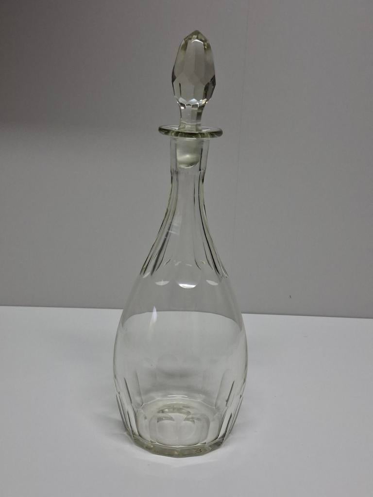 Glazen karaf met glazen stop., Ophalen of Verzenden