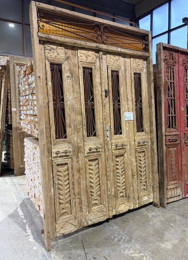 AUTHENTIQUE ! PORTE ANCIENNE UNIQUE EN FONTE ET VERRE —, Enlèvement