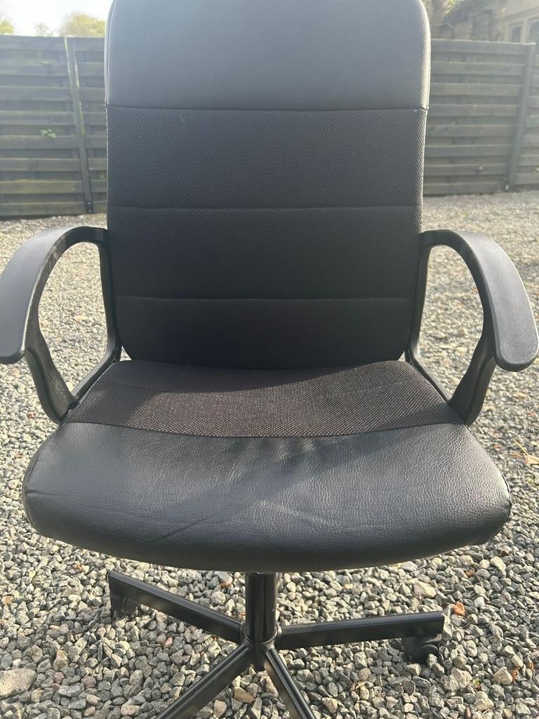 Chaise de bureau simili cuir et tissus, Maison & Meubles, Chaises de bureau, Enlèvement, Noir, Chaise de bureau