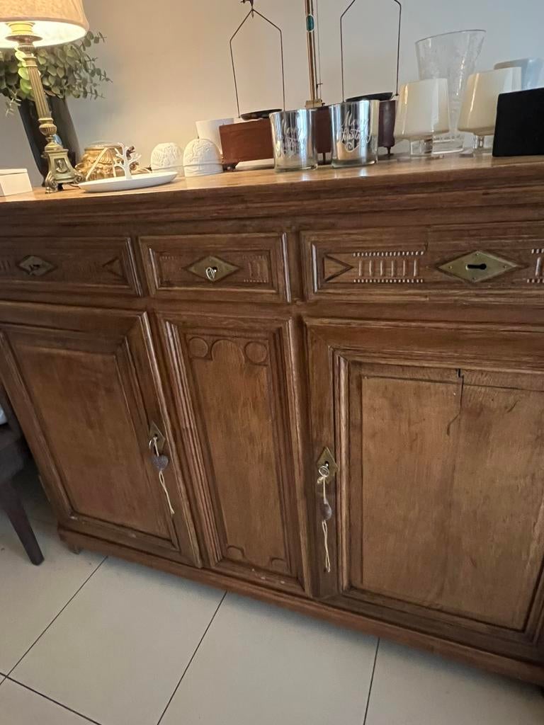 Oud massief eikenhouten dressoir, Ophalen, Zo goed als nieuw, Eikenhout