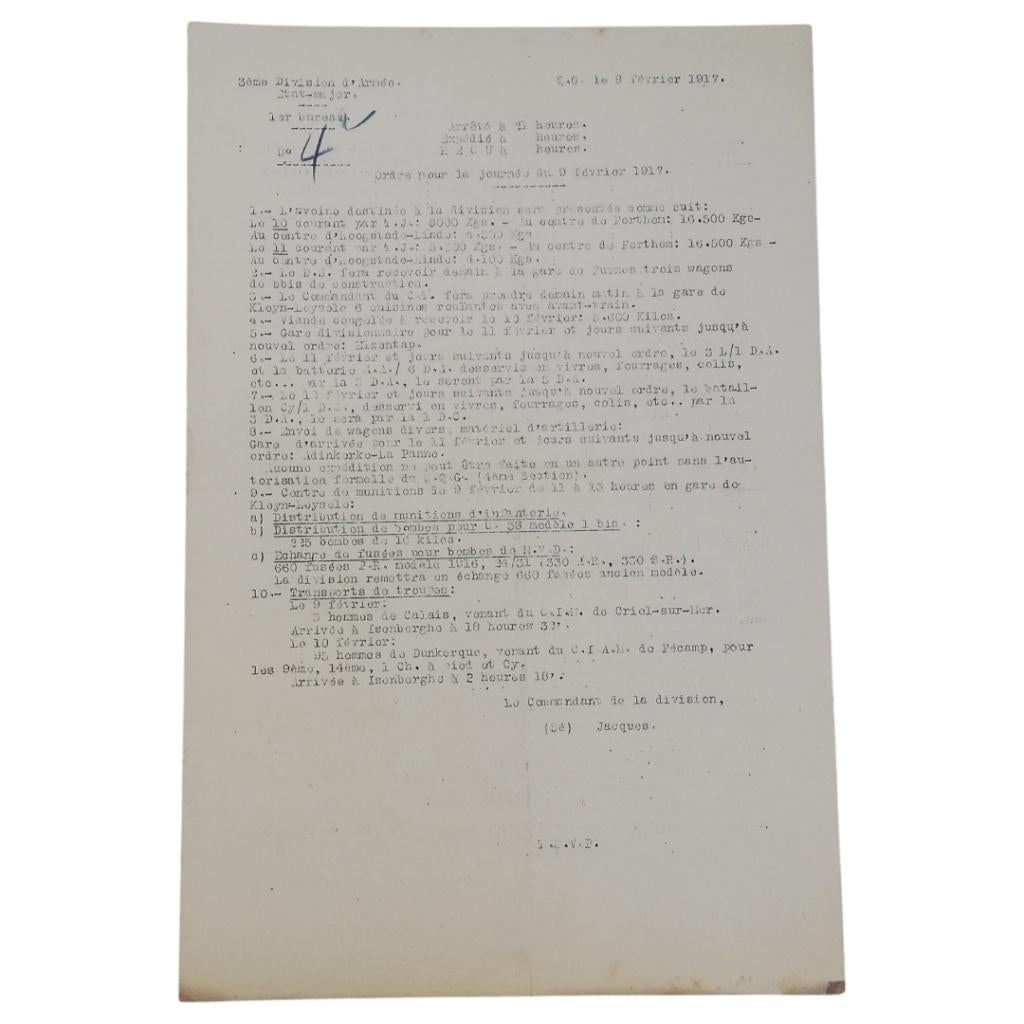 Armée belge - Rapport quotidien et les renseignements 1917, Enlèvement ou Envoi, Armée de terre, Autres types