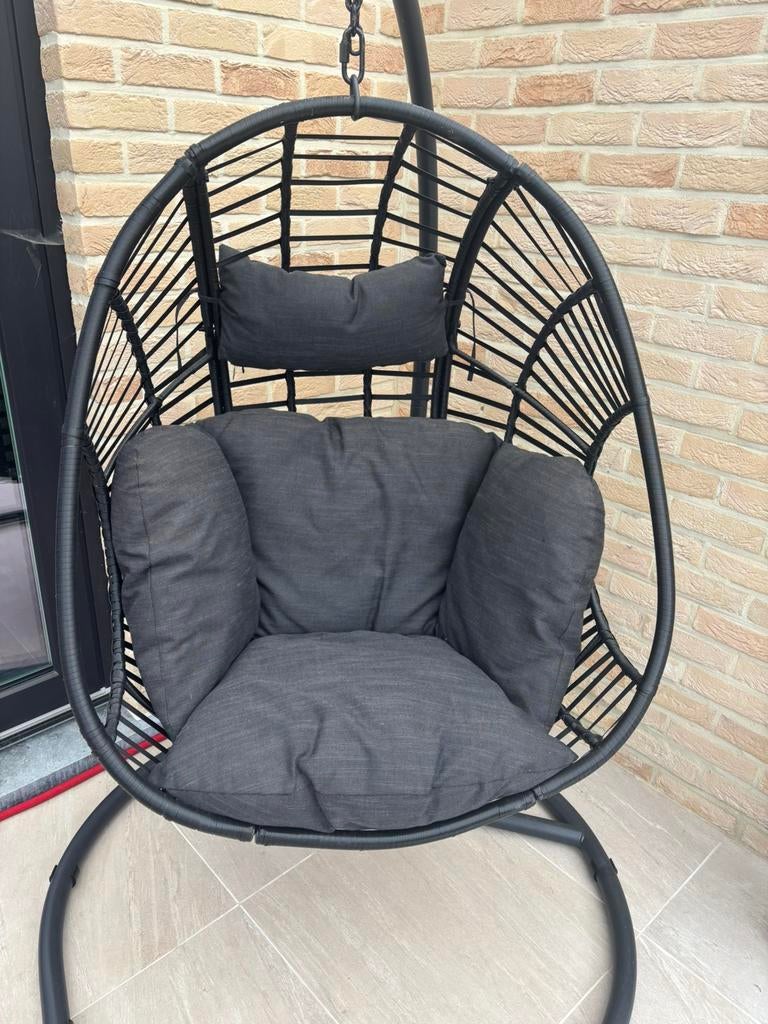Hangstoel tuin zwart, Tuin en Terras, Ophalen, Zo goed als nieuw