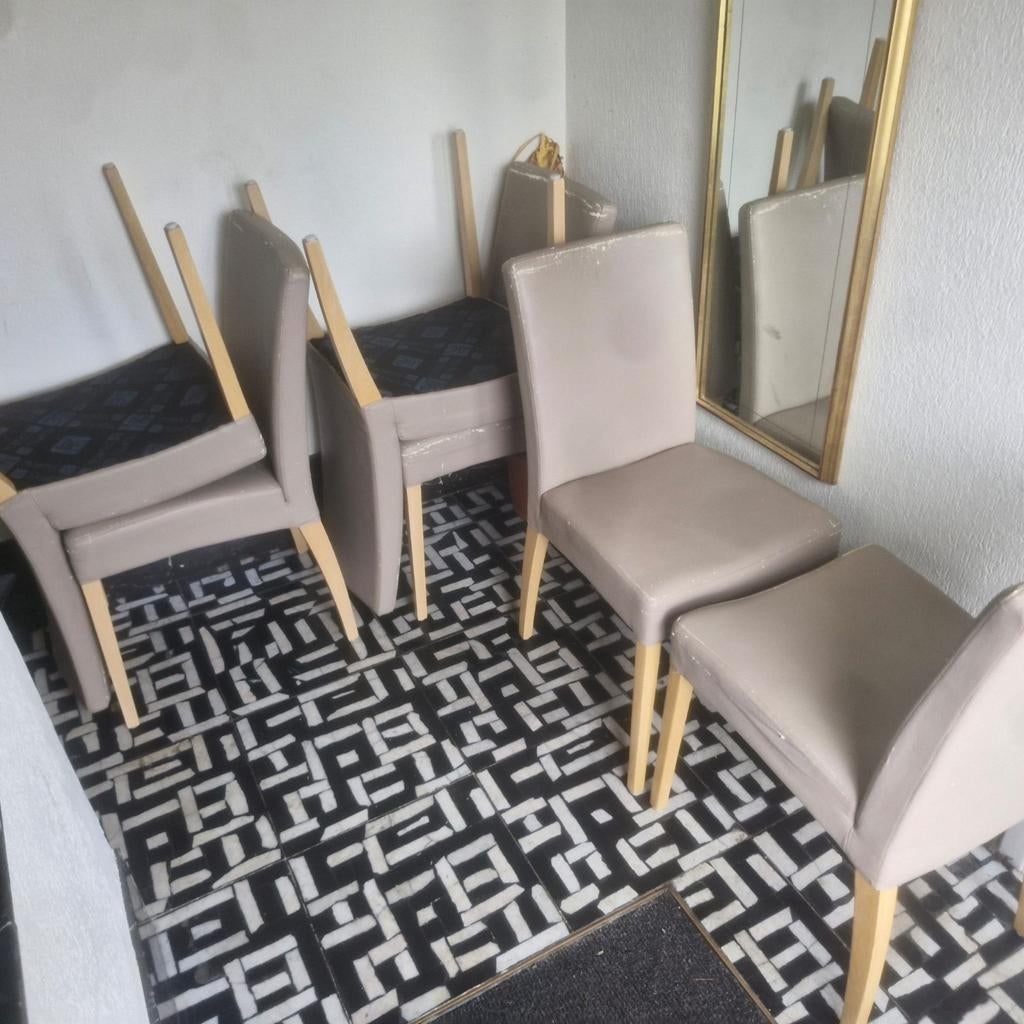 6 eetkamerstoelen, Huis en Inrichting, Stoelen, Ophalen