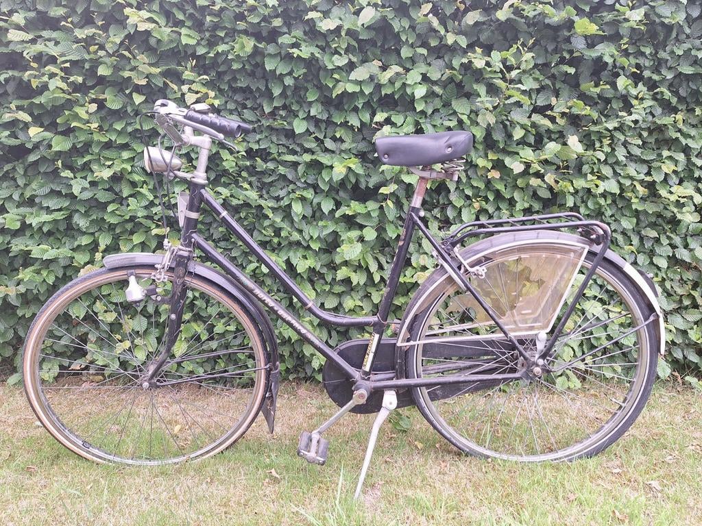 Oude op te knappen fiets met gebreken, Ophalen
