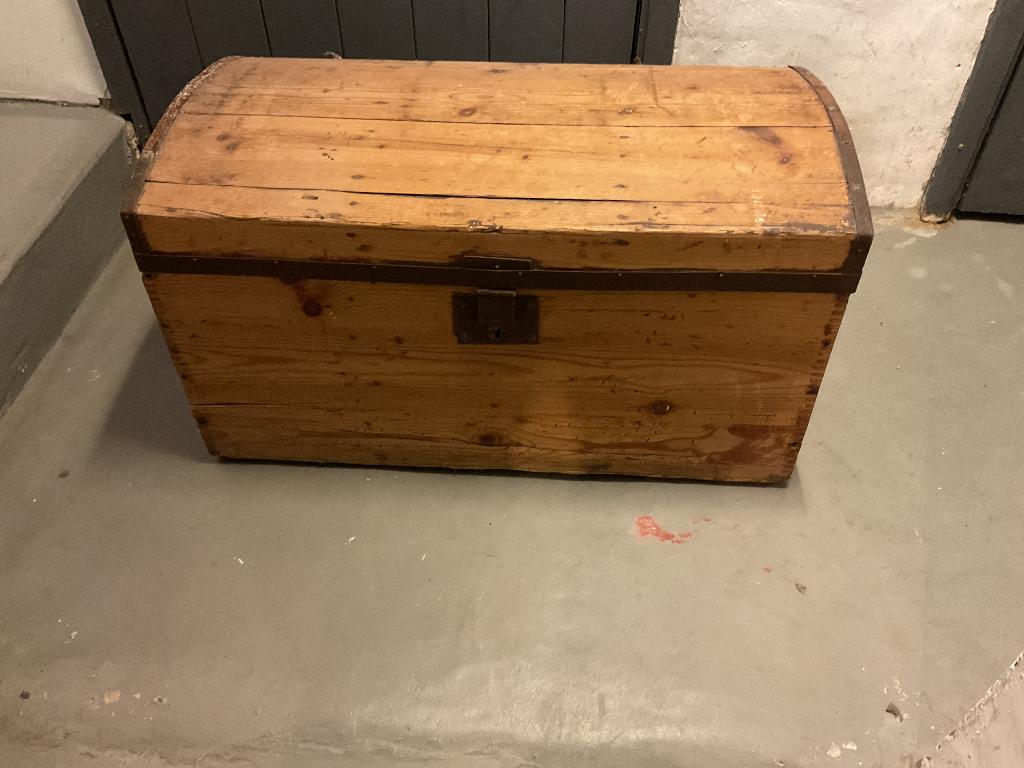 Coffre en bois, Maison & Meubles, Accessoires pour la Maison | Coffres, Enlèvement, Utilisé, Autres essences de bois, 50 à 75 cm