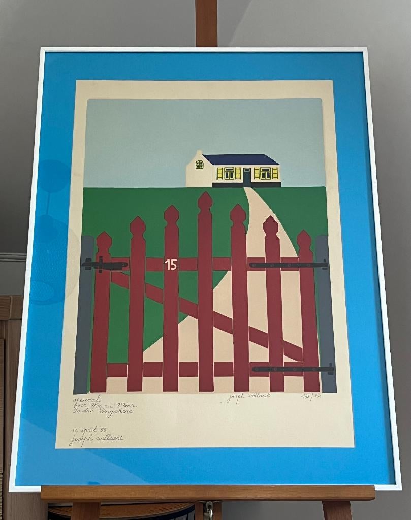 Joseph Willaert - Rood hekken met huisje in de achtergrond, Ophalen