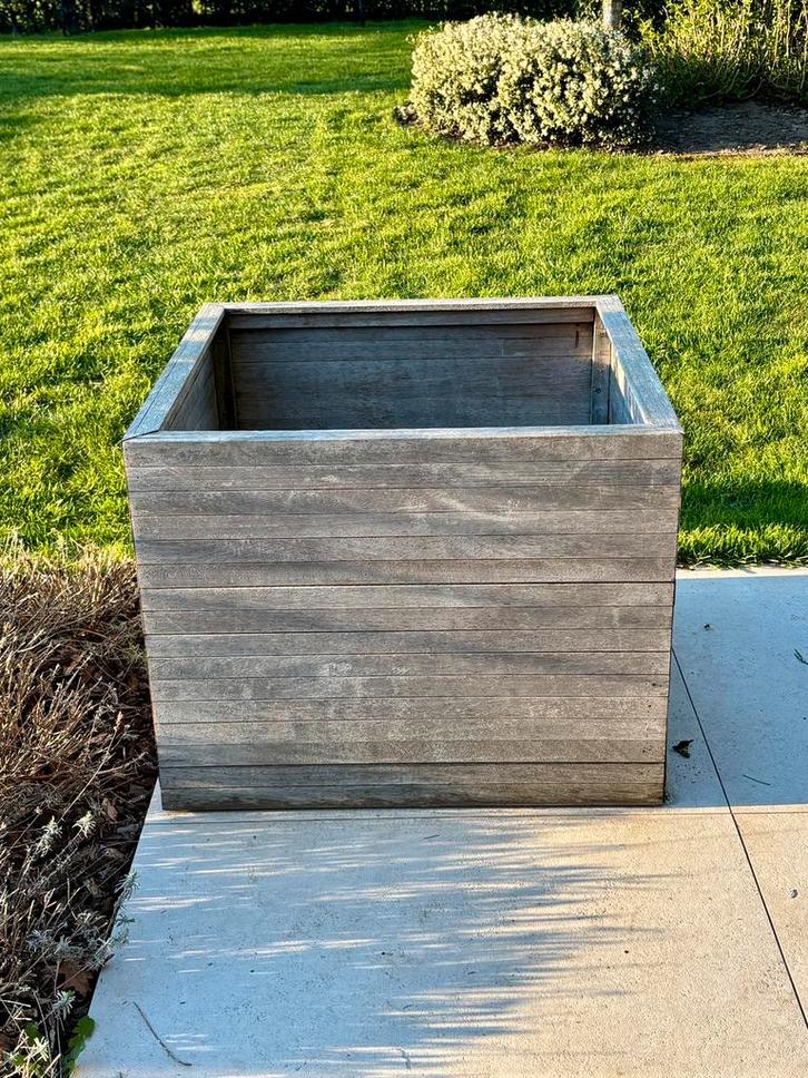 Houten bloembakken voor buiten- GERESERVEERD, Tuin en Terras, Bloembakken en Plantenbakken, Zo goed als nieuw, Hout, Ophalen