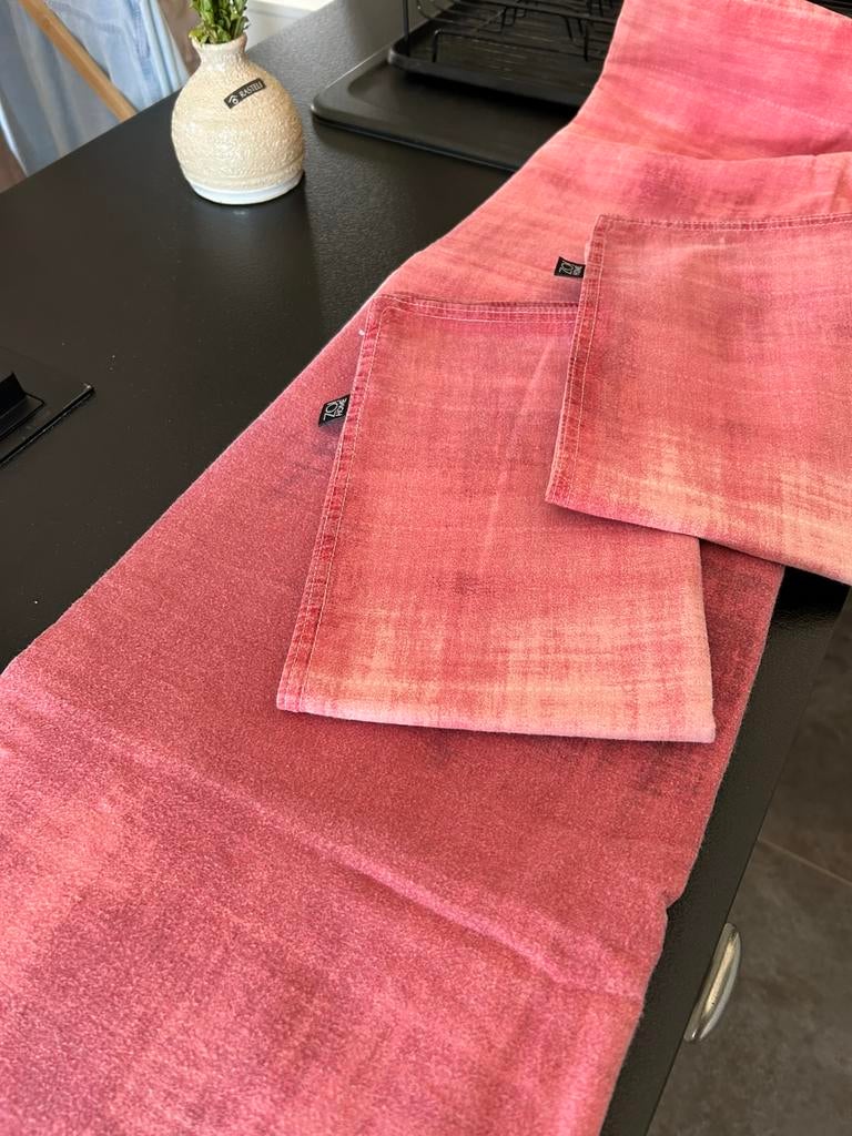 Mooie prachtige licht rode dekbedovertrek + 2 kussenslopen, Enlèvement ou Envoi, Housse de couette, Deux personnes, Neuf