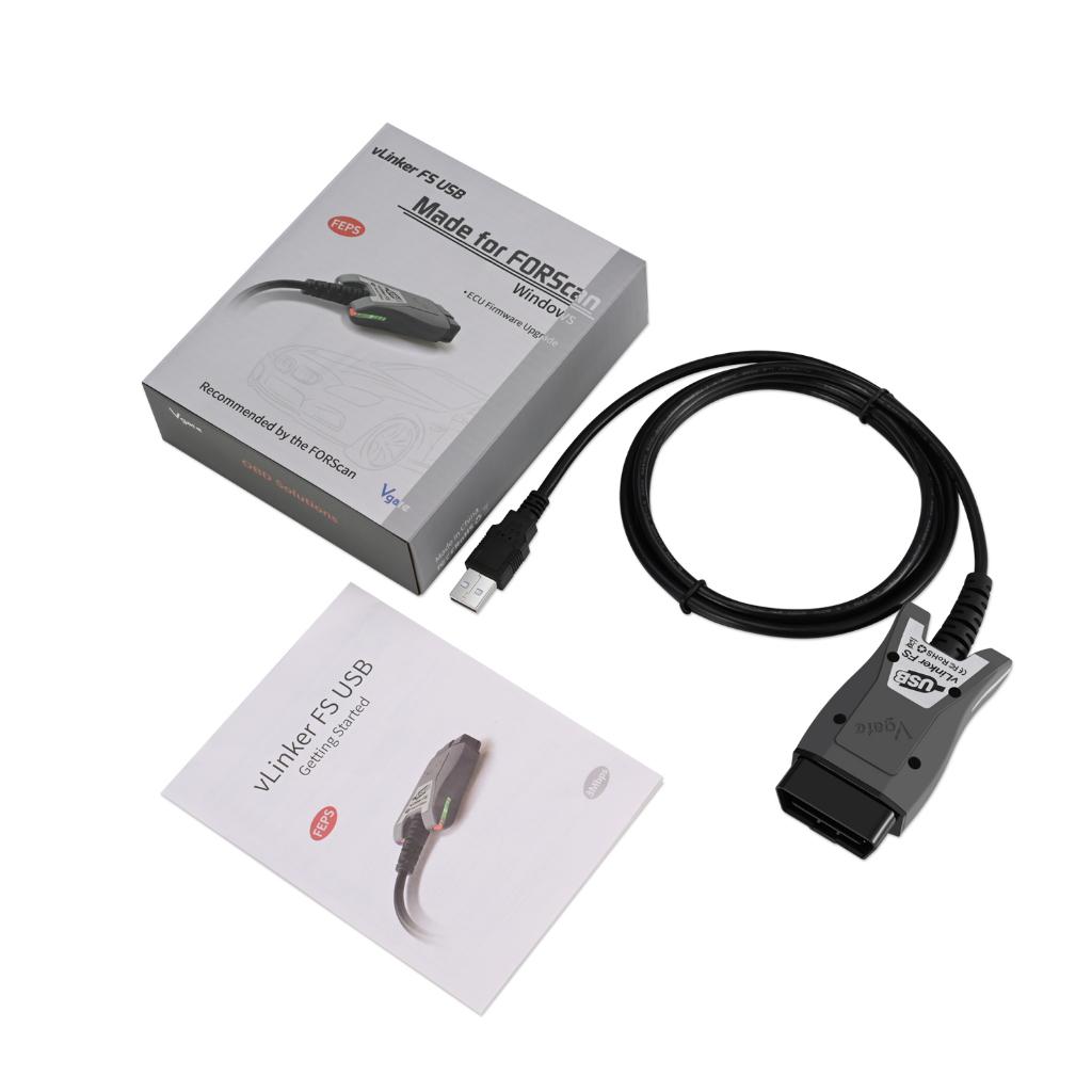 Kit de diagnostic OBD2 USB FORSCAN 2026 + Vgate vLinker FS, Enlèvement ou Envoi, Neuf